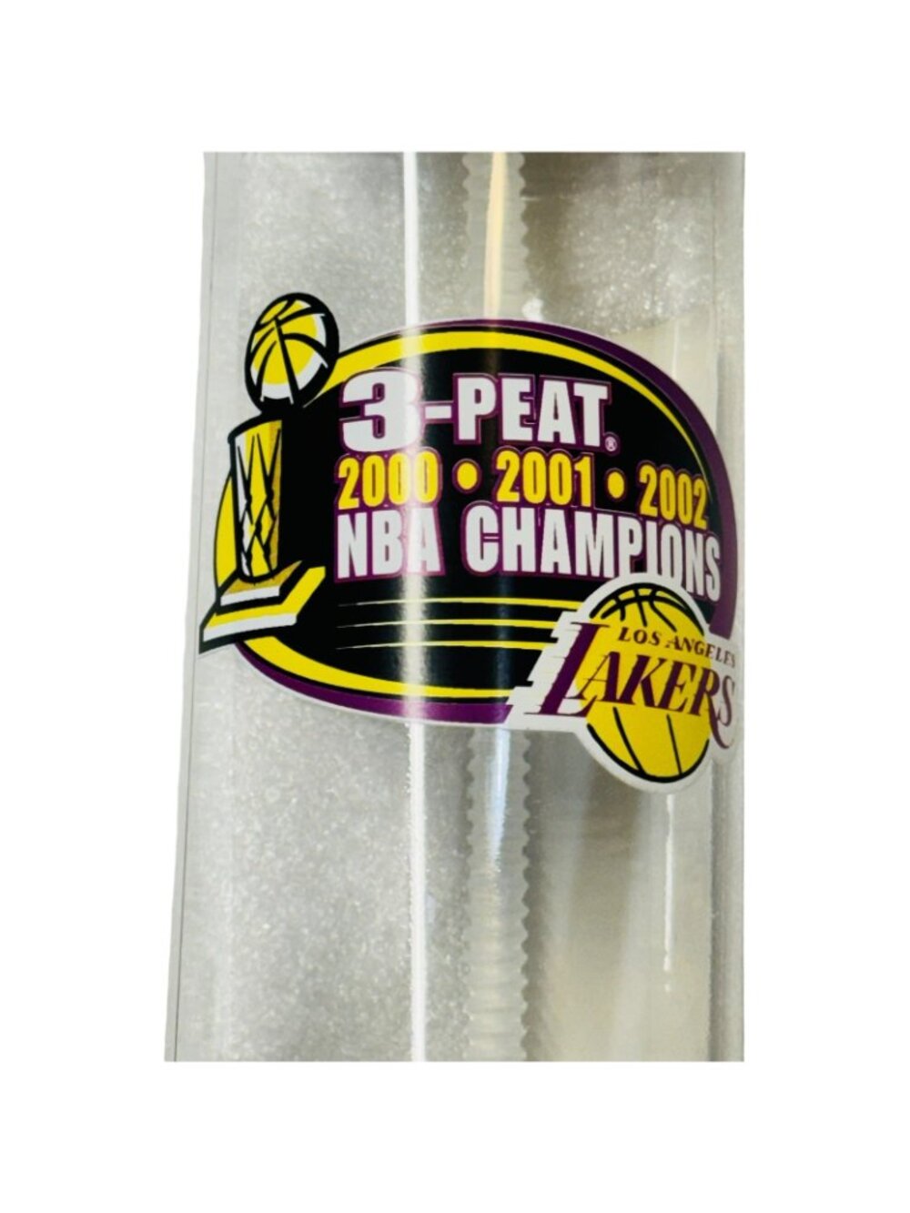 Los Angeles Lakers 32oz Clear Sports Water Bottle – 2000 2001 2002 NBA Champions - Picture 3 of 4